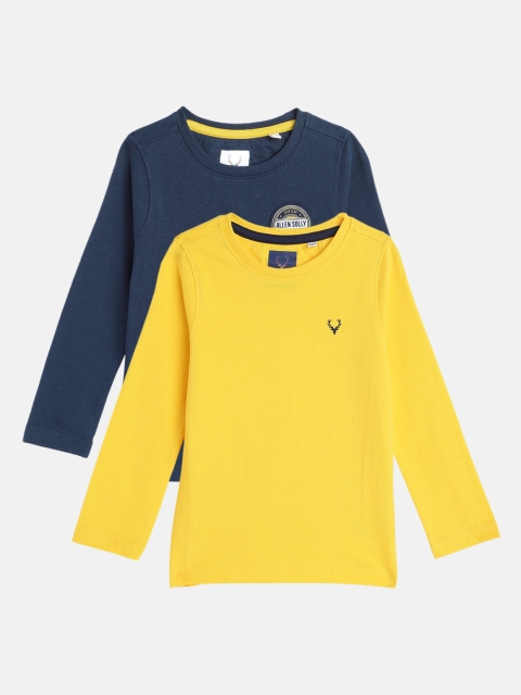 

Allen Solly Junior Boys Set of 2 Pure Cotton T-shirts, Yellow