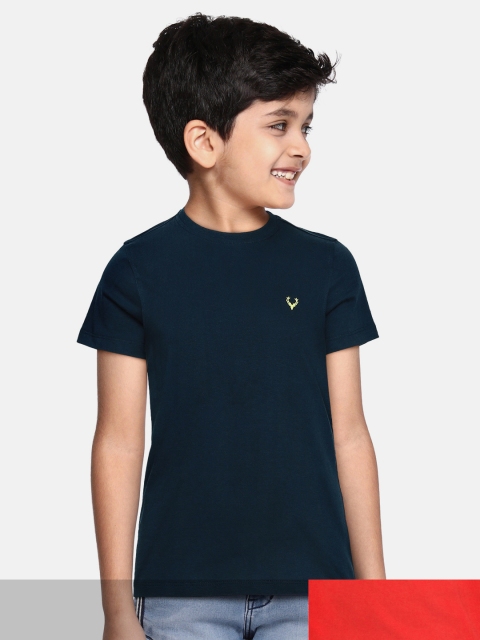 

Allen Solly Junior Boys Pack of 2 Pure Cotton Tshirts, Navy blue