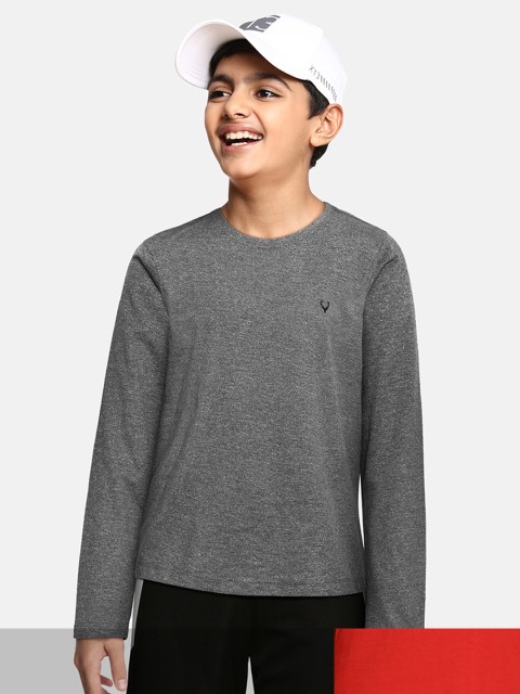

Allen Solly Junior Boys Set of 2 Solid T-shirts, Red