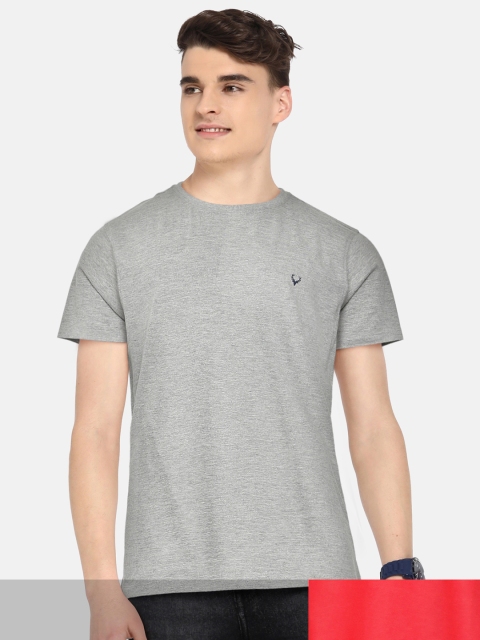 

Allen Solly Junior Boys Set of 2 Pure Cotton T-shirts, Grey melange