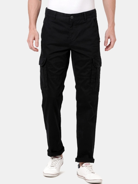 

t-base Men Black Slim Fit Cargos Trousers
