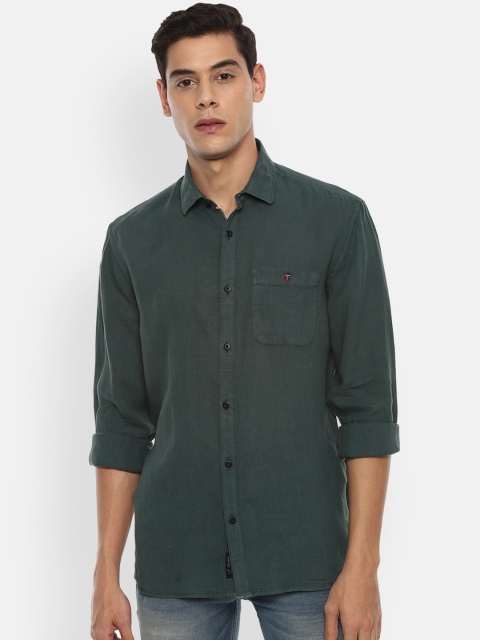 

Louis Philippe Jeans Men Green Slim Fit Opaque Casual Shirt