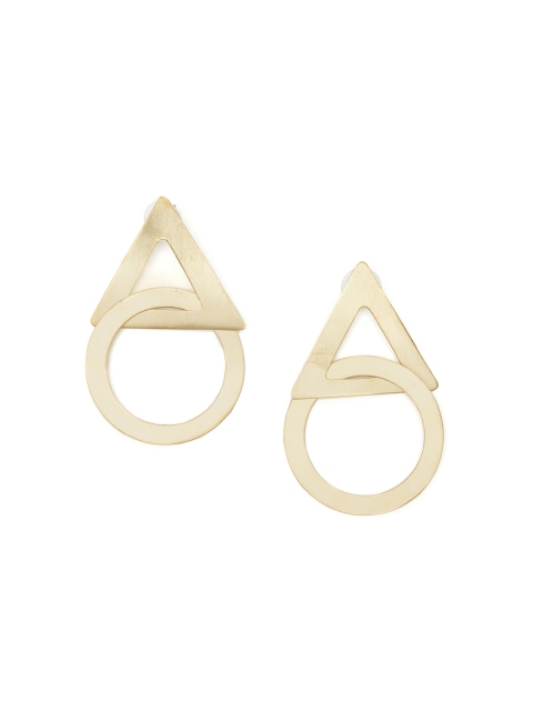 

Fabindia Gold-Toned Triangular Drop Earrings