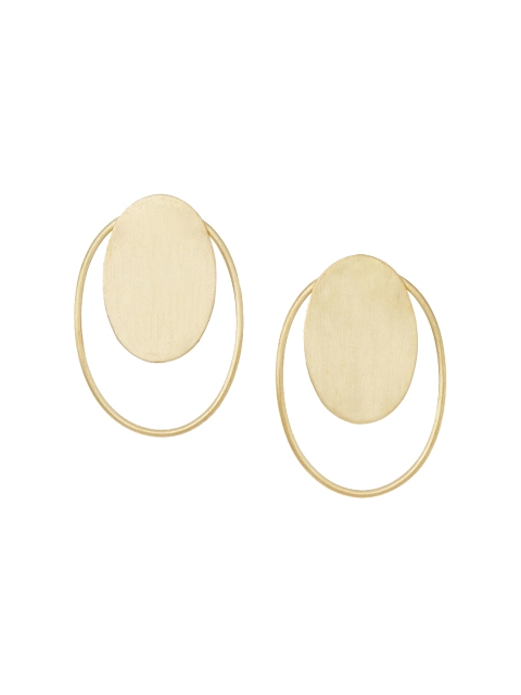 

Fabindia Gold-Toned Oval Studs Earrings
