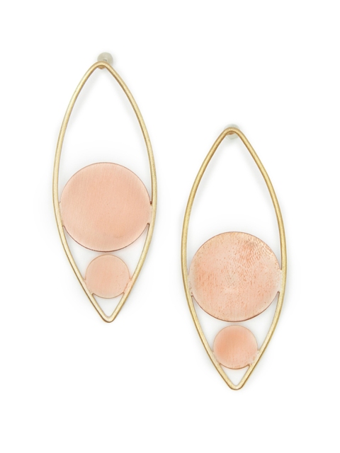 

Fabindia Gold-Toned & Copper-Toned Contemporary Studs Earrings