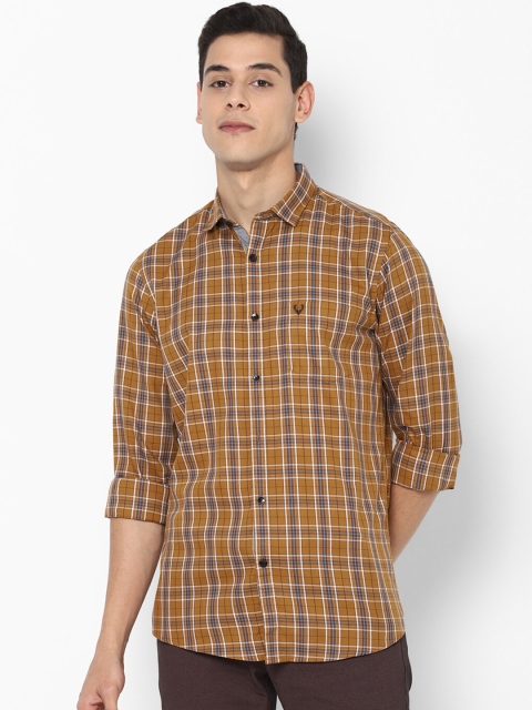 

Allen Solly Men Khaki Slim Fit Checked Casual Shirt