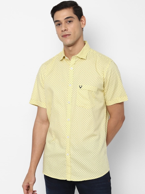 

Allen Solly Men Yellow Slim Fit Printed Casual Shirt