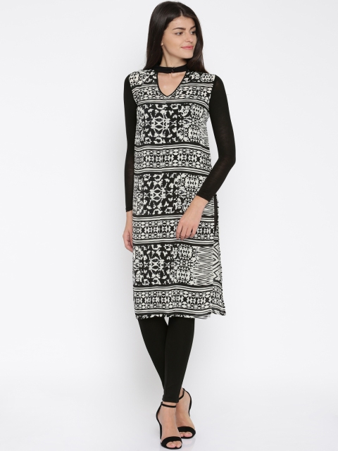 

AND White Printed Kurta