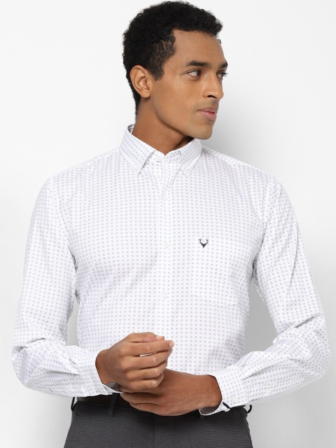 

Allen Solly Men White Slim Fit Printed Formal Shirt