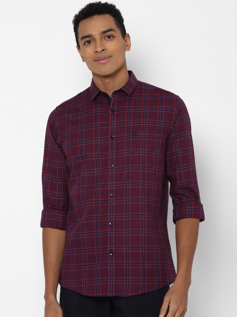 

Allen Solly Men Maroon Slim Fit Buffalo Checked Casual Shirt