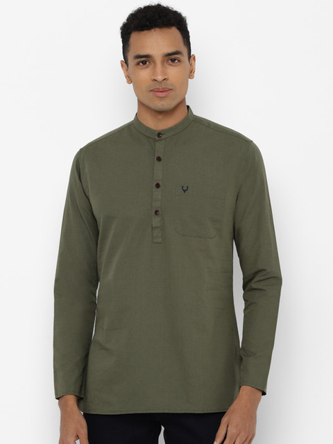 

Allen Solly Men Olive Green Slim Fit Casual Shirt
