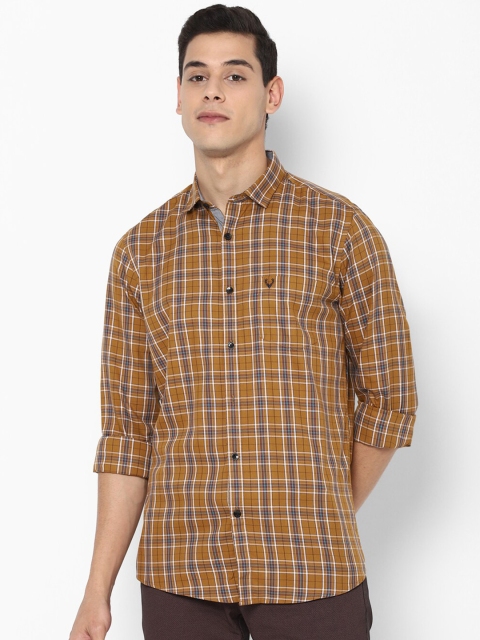 

Allen Solly Men Khaki Slim Fit Checked Casual Shirt