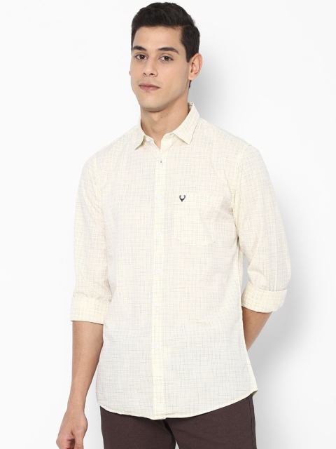 

Allen Solly Men Yellow Slim Fit Checked Casual Shirt