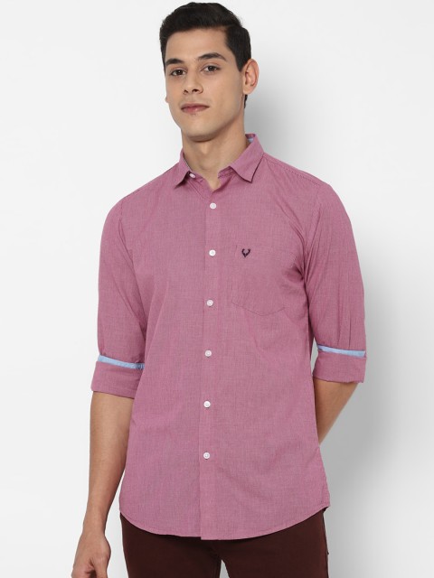 

Allen Solly Men Pink Slim Fit Casual Shirt