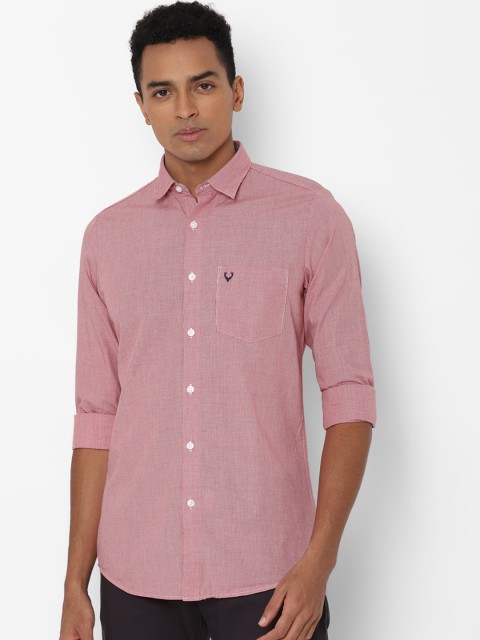 

Allen Solly Men Pink Slim Fit Casual Shirt