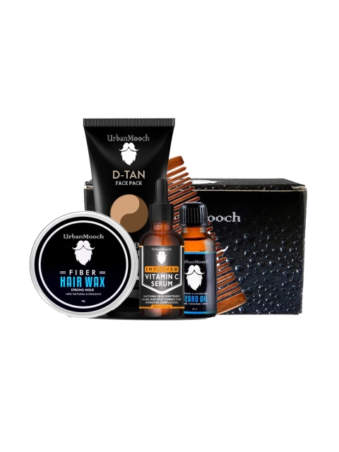 

UrbanMooch Men Set of 5 Grooming Kit, Black