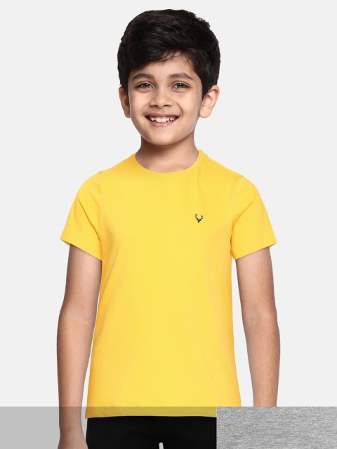 

Allen Solly Junior Boys Pack of 2 Pure Cotton Brand Logo Pure Cotton T-shirts, Grey