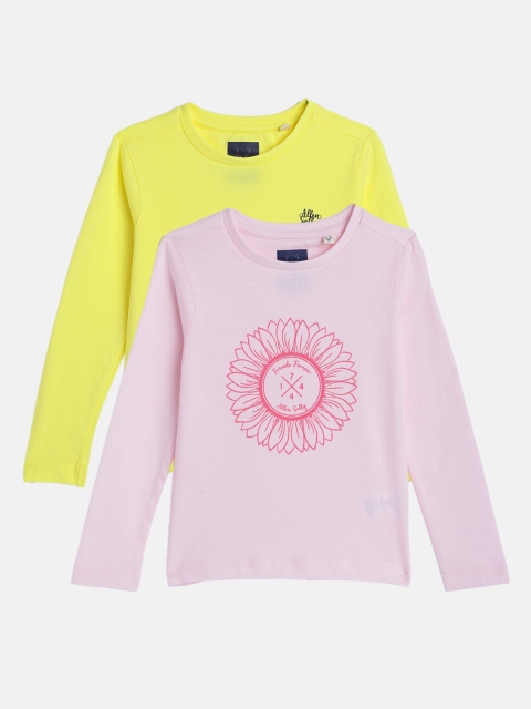 

Allen Solly Junior Girls Set of 2 Pure Cotton T-shirts, Yellow
