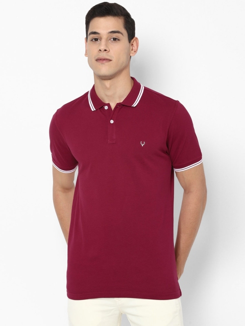 

Allen Solly Men Maroon Polo Collar T-shirt
