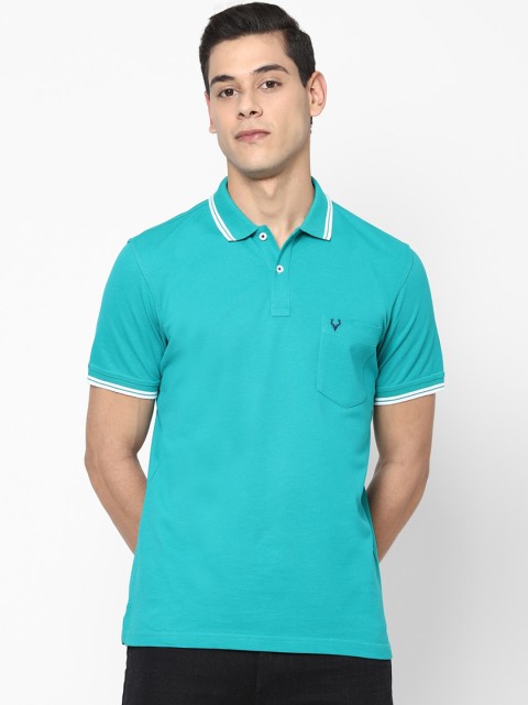 

Allen Solly Men Blue Polo Collar T-shirt