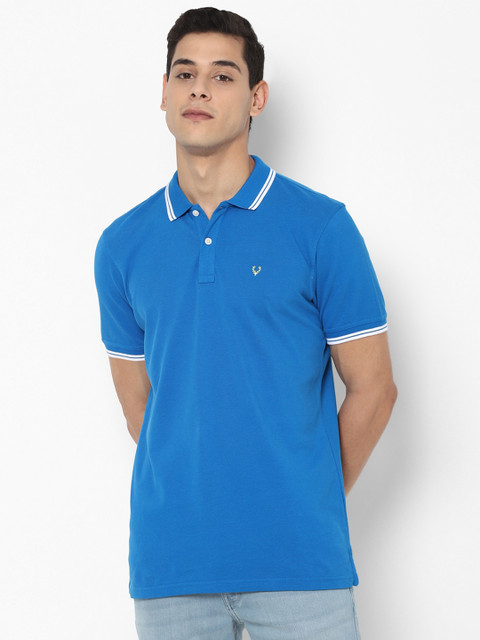 

Allen Solly Men Blue Polo Collar T-shirt