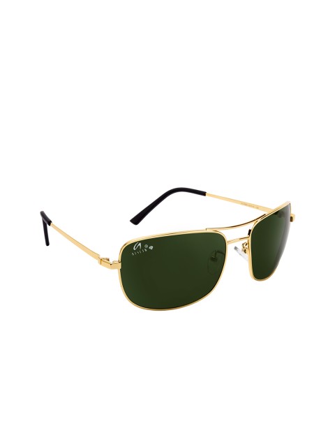 

AISLIN Men Green Rectangle Sunglasses