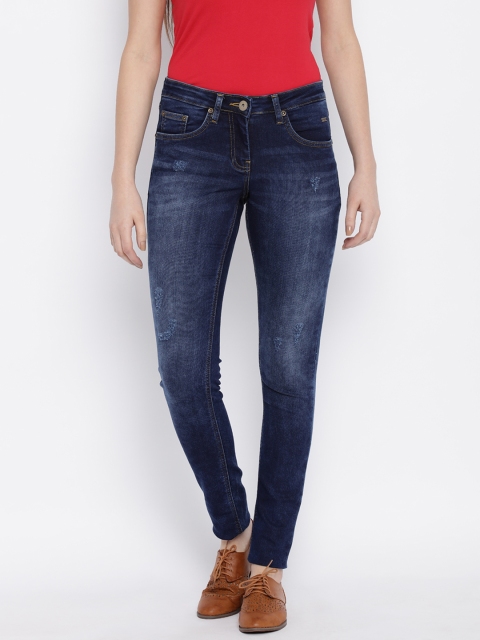 

Park Avenue Women Blue Slim Fit Distressed Jeans