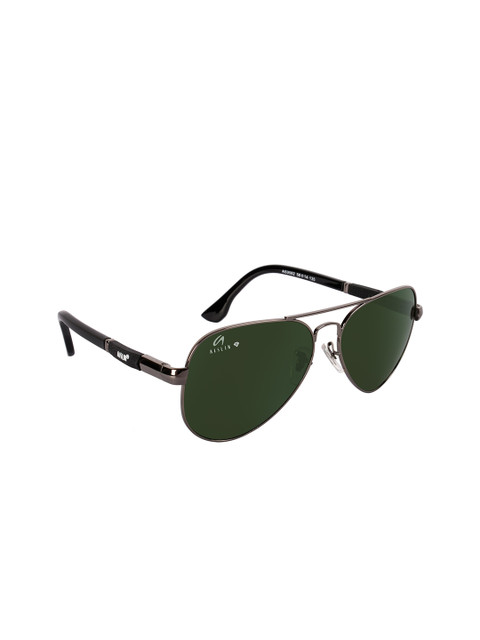 

AISLIN Unisex Black Toughened Glass UV Protected Aviator Sunglasses