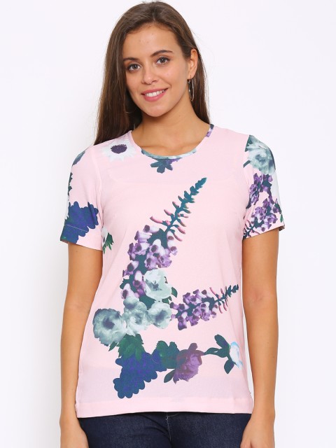 

Park Avenue Women Pink Floral Print Top