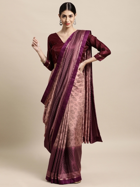 

Tikhi Imli Magenta Solid Border Saree