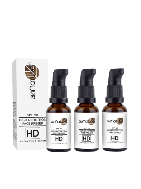 

Skinatura Pack of 3 SPF 20 High Definition Face Primer (Anti-Ageing Serum) 150Ml, Brown