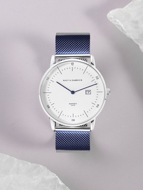 

Mast & Harbour Unisex White Dial & Silver-Toned Straps Analogue Watch MFB-PN-PF-DK2751