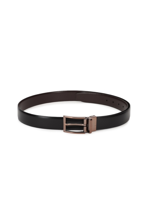 

Louis Philippe Men Black Textured Leather Reversible Formal Belt