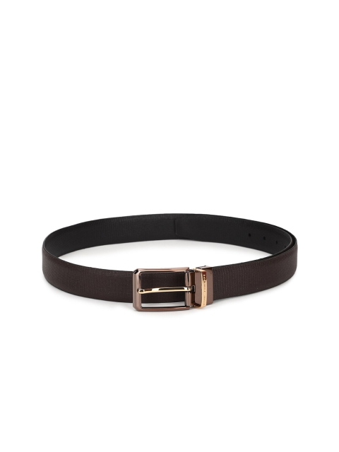 

Louis Philippe Men Brown Textured Leather Reversible Belt