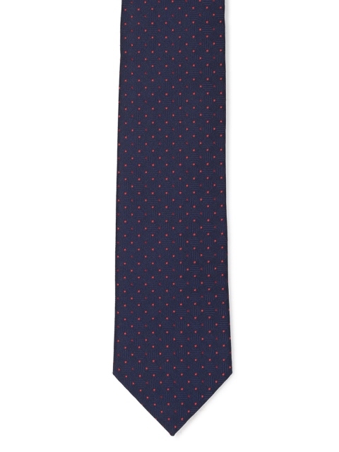 

Van Heusen Men Navy Blue & Red Woven Design Broad Tie