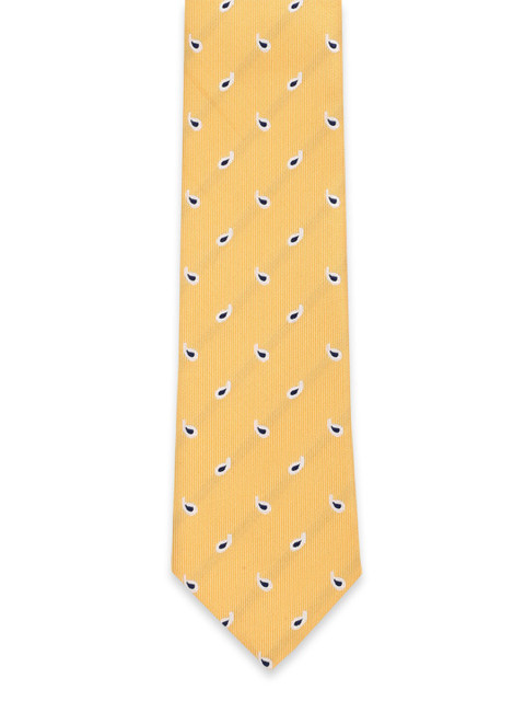

Van Heusen Men Yellow & Black Woven Design Broad Tie