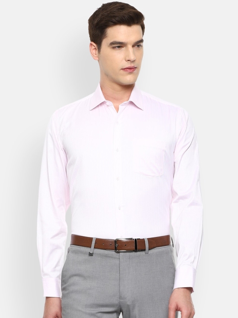 

Van Heusen Men Pink Striped Formal Shirt