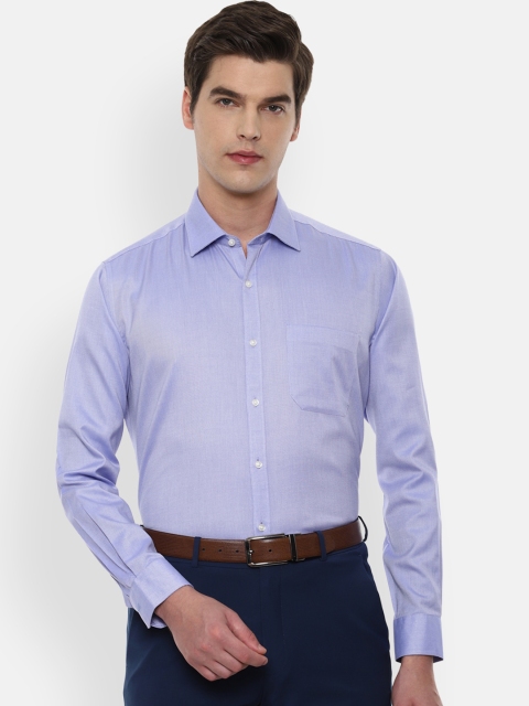 

Van Heusen Men Blue Solid Formal Shirt