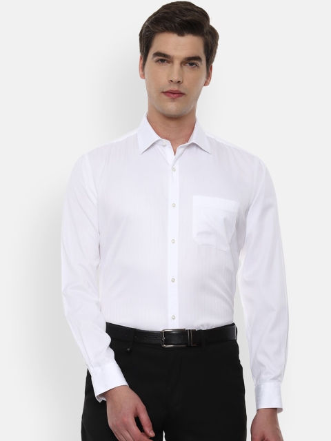 

Van Heusen Men White Solid Formal Shirt