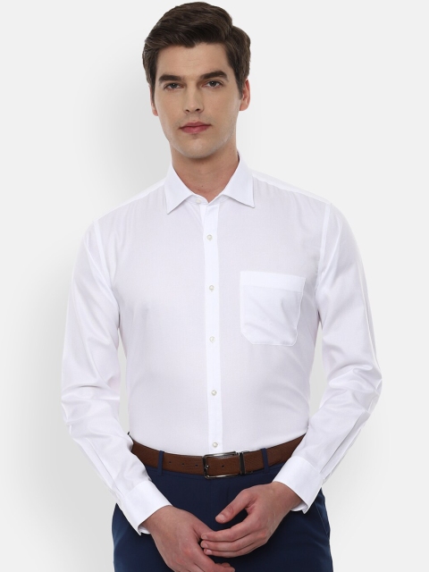 

Van Heusen Men White Solid Formal Shirt