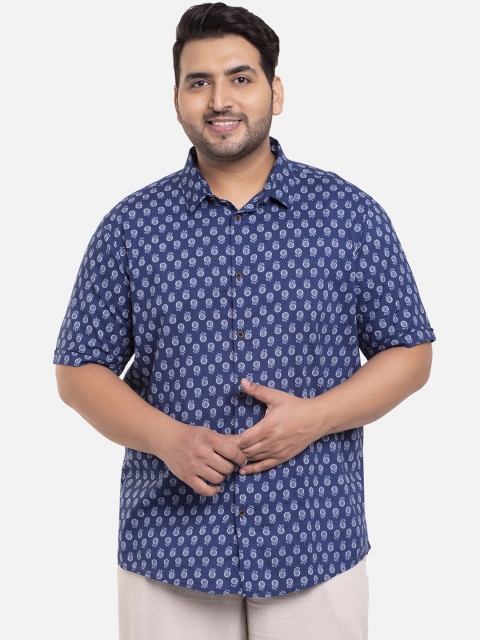 

Bewakoof Men Blue Floral Printed Casual Shirt