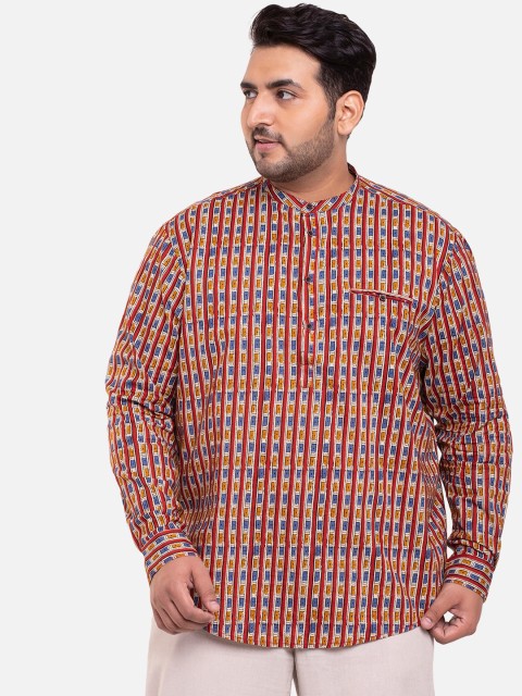 

Bewakoof Men Red & Blue Printed Casual Shirt