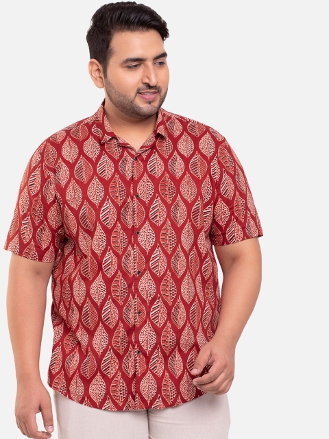 

Bewakoof Men Red Ethnic Motifs Printed Casual Shirt