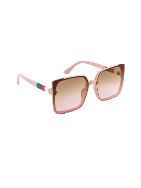 

AISLIN Women Brown Lens & Pink Square Sunglasses with UV Protected Lens