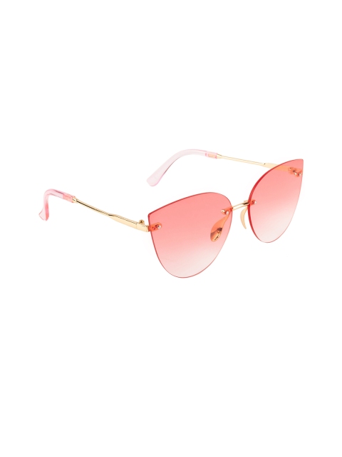 

AISLIN Women Pink Lens & Gold-Toned Cateye Sunglasses with UV Protected Lens