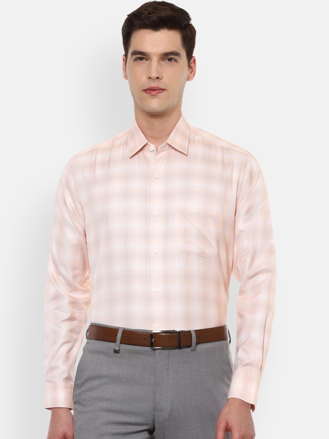 

Luxure by Louis Philippe Men Beige Checked Casual Shirt