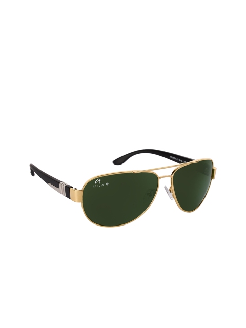 

AISLIN Men Green Lens Aviator Sunglasses with UV Protected Lens 14108-5-AS-3405