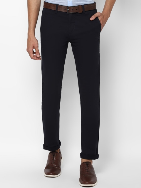 

Allen Solly Men Navy Blue Slim Fit Trousers