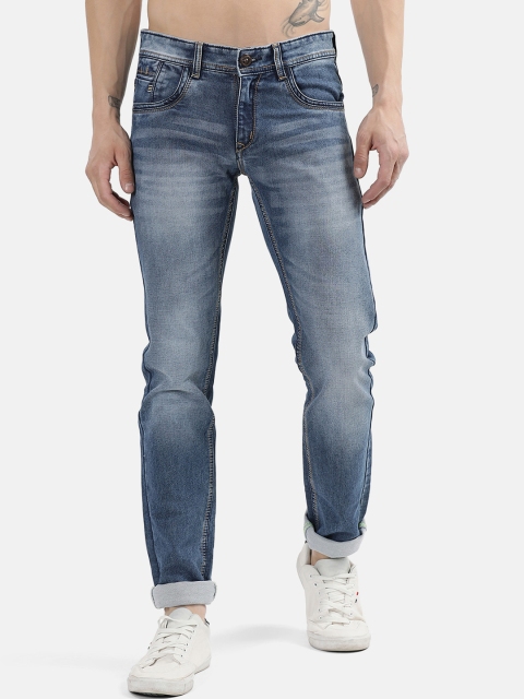 

V2 Value & Variety Men Blue Slash Knee Heavy Fade Jeans