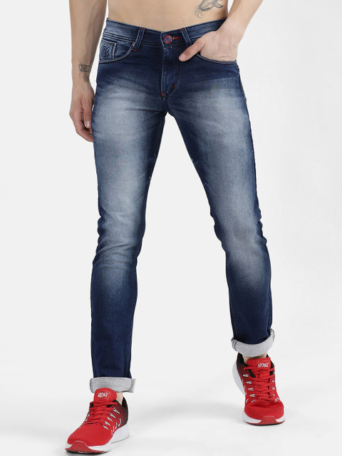 

V2 Value & Variety Men Blue Low Distress Heavy Fade Jeans